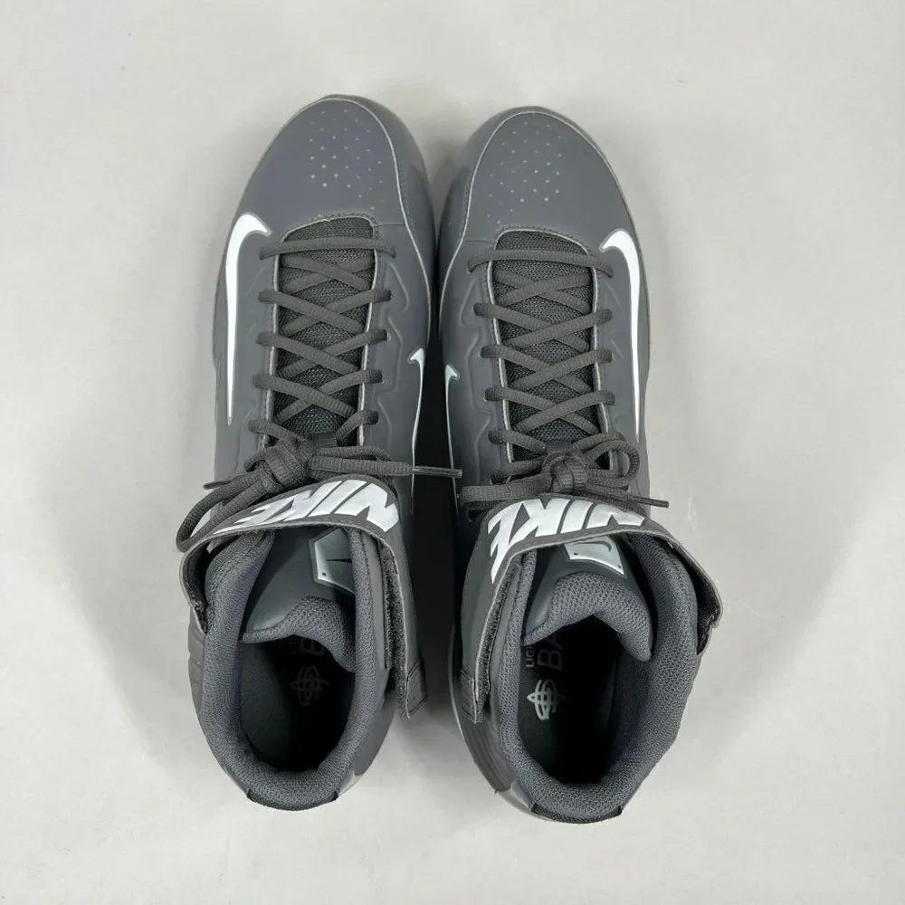 Nike Huarache Strike‎ Mid Baseball Cleats Men's Size 16 Grey Metal Performance